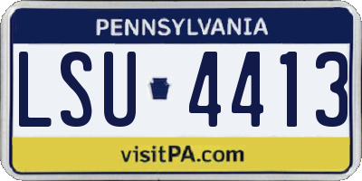 PA license plate LSU4413