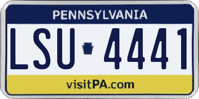 PA license plate LSU4441