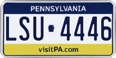 PA license plate LSU4446