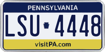PA license plate LSU4448