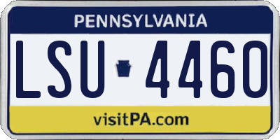 PA license plate LSU4460