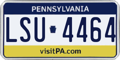 PA license plate LSU4464