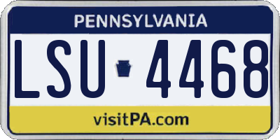 PA license plate LSU4468