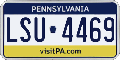 PA license plate LSU4469