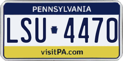 PA license plate LSU4470