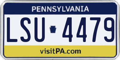 PA license plate LSU4479