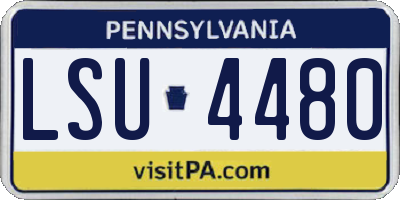 PA license plate LSU4480