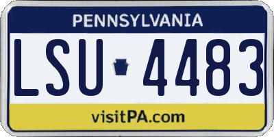 PA license plate LSU4483