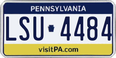 PA license plate LSU4484
