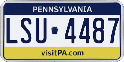 PA license plate LSU4487