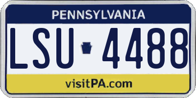PA license plate LSU4488