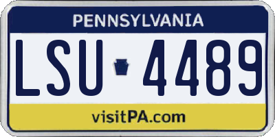 PA license plate LSU4489