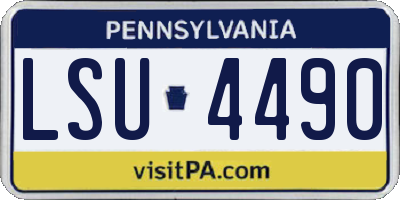 PA license plate LSU4490
