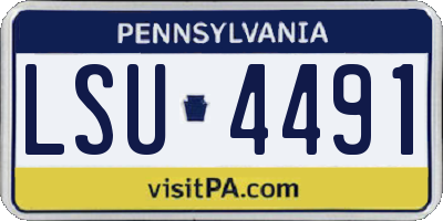 PA license plate LSU4491