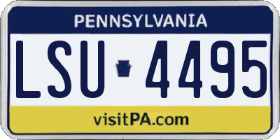 PA license plate LSU4495
