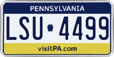 PA license plate LSU4499