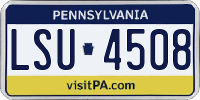 PA license plate LSU4508