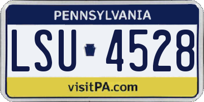PA license plate LSU4528