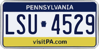 PA license plate LSU4529