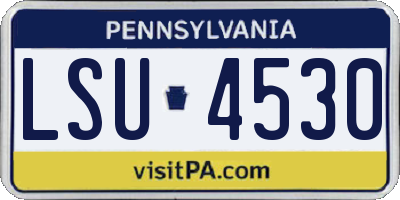 PA license plate LSU4530