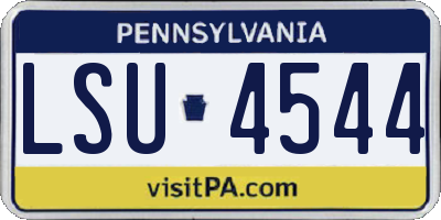 PA license plate LSU4544