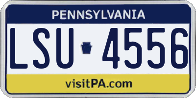 PA license plate LSU4556