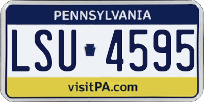 PA license plate LSU4595