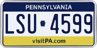 PA license plate LSU4599