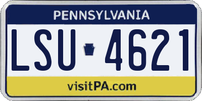 PA license plate LSU4621