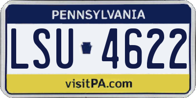 PA license plate LSU4622