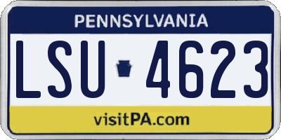 PA license plate LSU4623