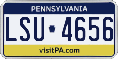 PA license plate LSU4656
