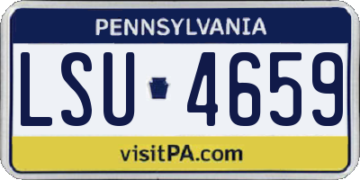 PA license plate LSU4659