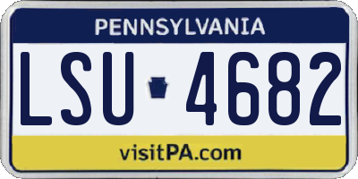 PA license plate LSU4682