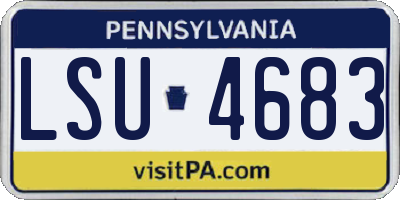 PA license plate LSU4683