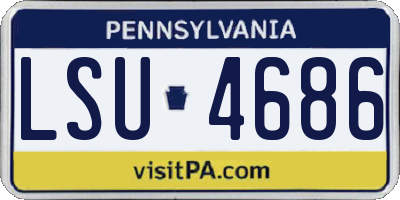 PA license plate LSU4686