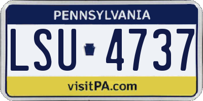 PA license plate LSU4737