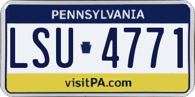 PA license plate LSU4771