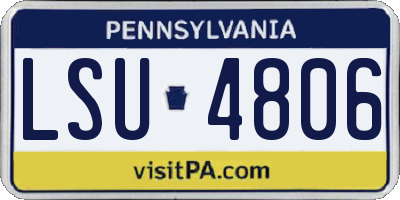 PA license plate LSU4806