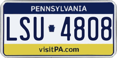 PA license plate LSU4808