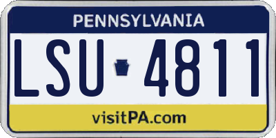PA license plate LSU4811