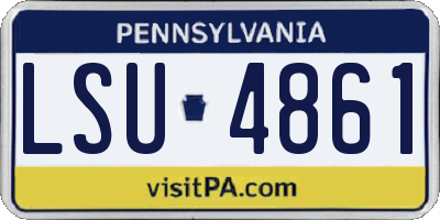 PA license plate LSU4861