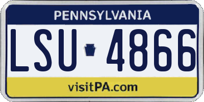 PA license plate LSU4866