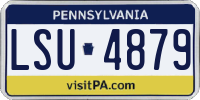 PA license plate LSU4879