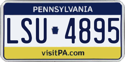 PA license plate LSU4895