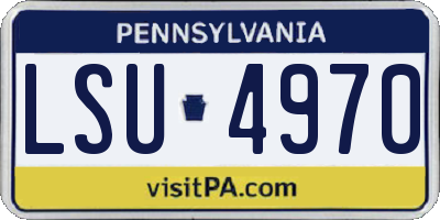 PA license plate LSU4970