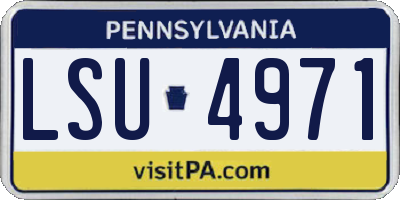 PA license plate LSU4971