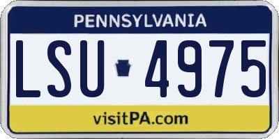 PA license plate LSU4975