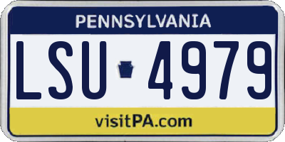 PA license plate LSU4979