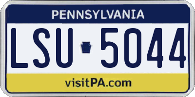 PA license plate LSU5044
